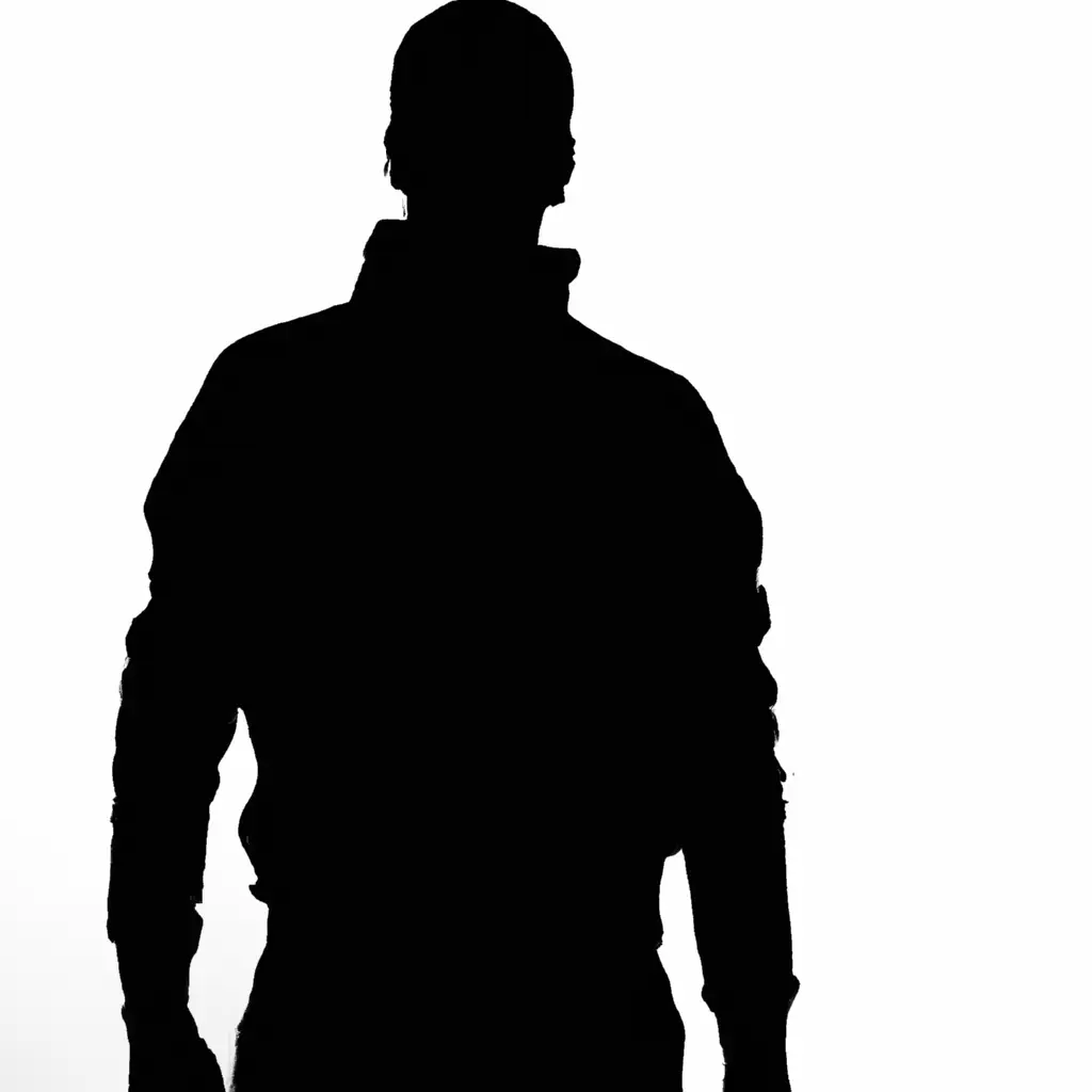 general black and white silhouette of a person